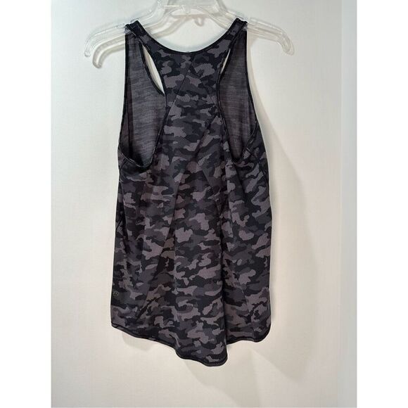 Lululemon Cool Racerback black gray camo women’s tank top size M. #24-1779 - Picture 4 of 4